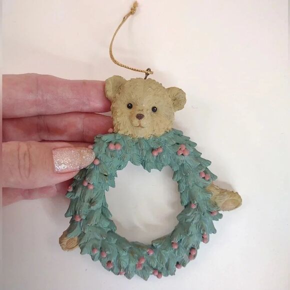 Christmas Ornaments Wreath and Bears Lot of 2 - Picture 10 of 16
